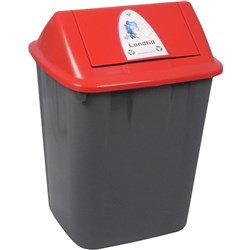 Italplast Waste Separation Bin 32 Litres Landfill Red